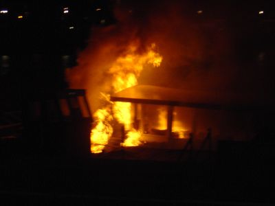 Mill Street boat blaze drama