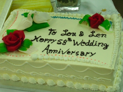 Wedding anniversary cake