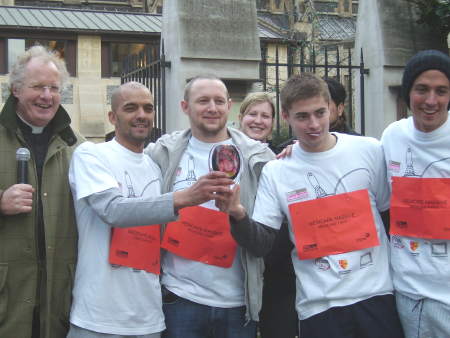 Colin Slee and Medicare First pancake race team