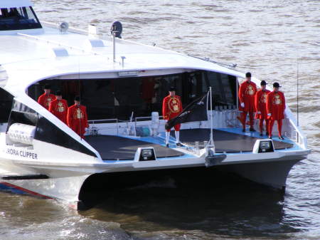 Nicolas Sarkozy’s Thames Clipper boat trip