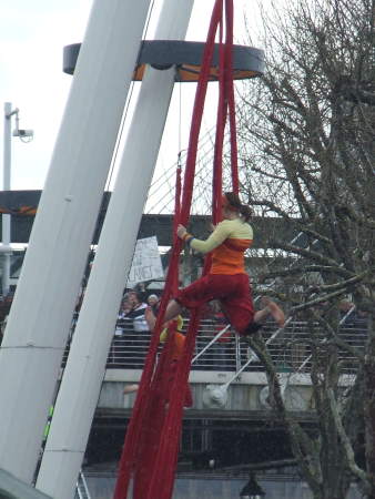 Acrobats at Festival Riverside on the South Bank