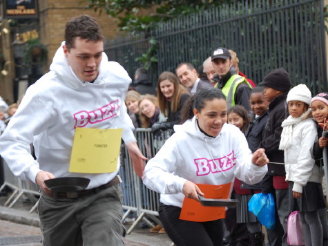 Bankside pancake race