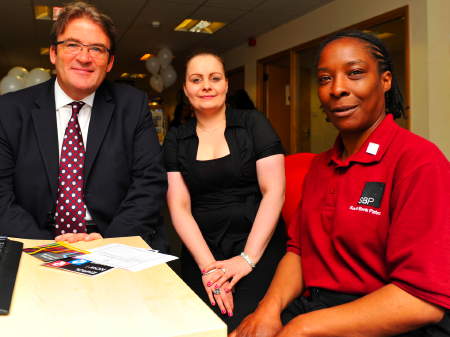 Tony McNulty meets jobseekers at Waterloo Job Shop