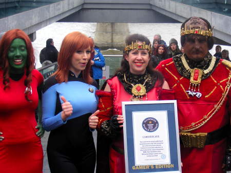 World record for Star Trek costumed characters set at Millennium Bridge