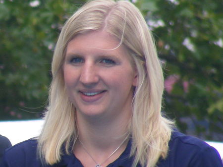 Rebecca Adlington on the South Bank