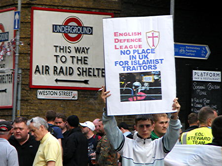 Tooley Street shut as English Defence League demo is dispersed from Tower Bridge