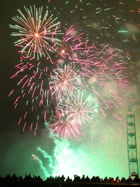 London sees in 2012 with fireworks at the London Eye