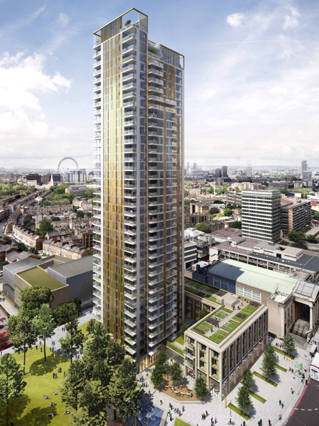 New image of proposed Elephant & Castle tower on leisure centre site