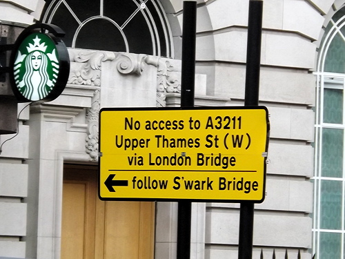 Olympic diversion sends Southwark Bridge motorists to Trinity Church Square