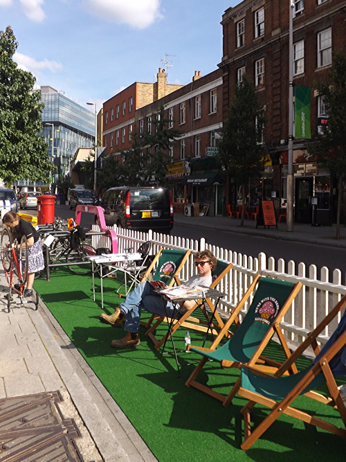 Car Free Day: pop-up garden created in Waterloo loading bay
