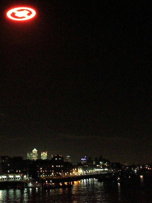 Microsoft ‘flying saucer’ at Tower Bridge for Halo 4 launch