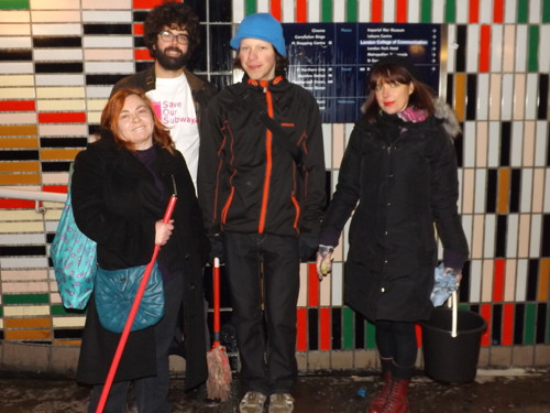 'Guerrilla grime busters' clean up Elephant & Castle subway