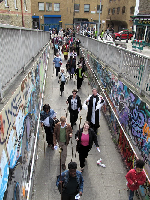 Waterloo church revives custom of ‘beating the bounds’ of parish