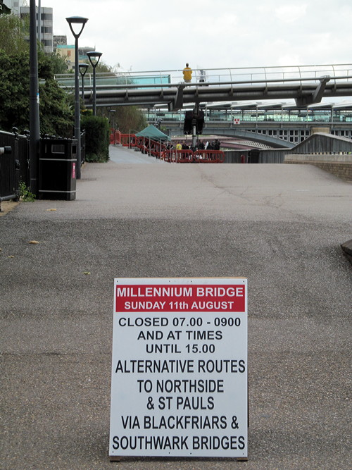 Guardians of the Galaxy movie filmed at Millennium Bridge