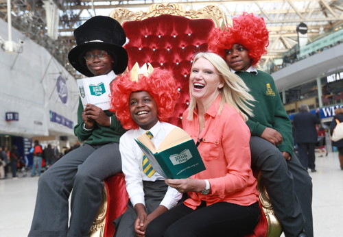 St Jude’s pupils meet Anneka Rice at Waterloo Station