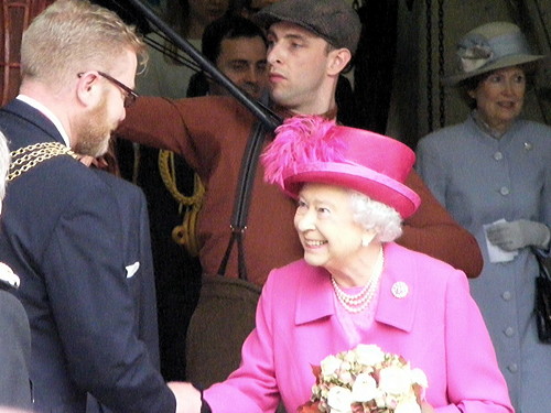 Queen and Duke of Edinburgh visit National Theatre