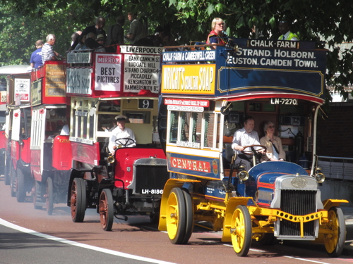 Dozens of vintage buses take part in cavalcade