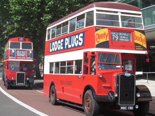 Dozens of vintage buses take part in cavalcade