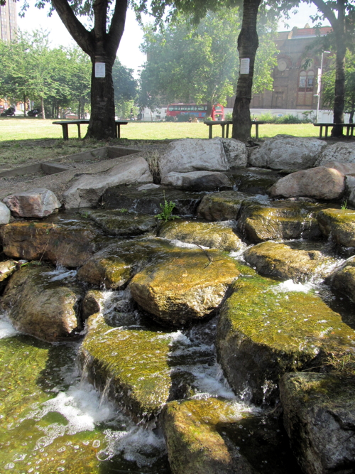 Waterloo Millennium Green water feature restored