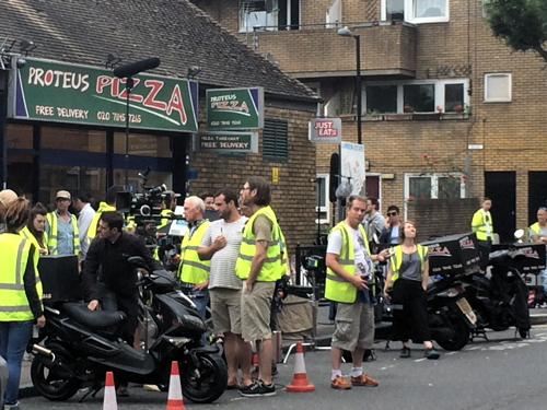 'The Interceptor' filming in Bartholomew Street