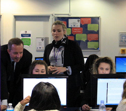 Skills minister Nick Boles visits City of London Academy