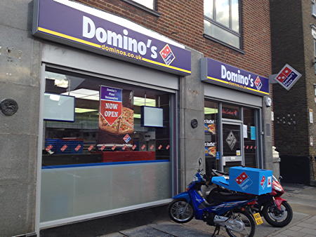 Fire at Domino’s Pizza in Old Kent Road