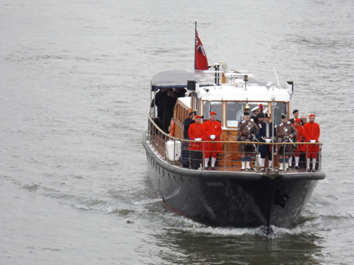 Havengore returns to route of Churchill funeral flotilla 50 years on