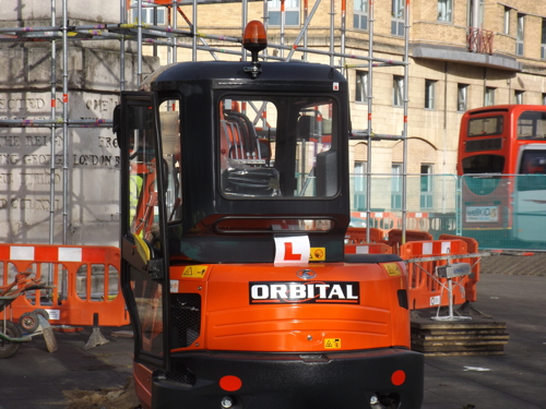 Boris digs a hole to start work on cycle superhighway