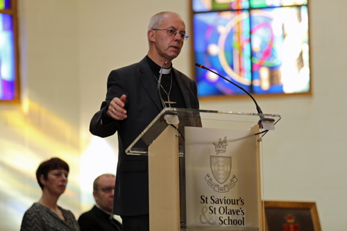 Archbishop of Canterbury visits St Saviour’s & St Olave’s School