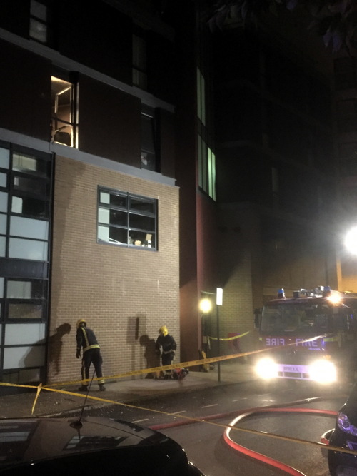 Firefighters tackle blaze in flats above Blackfriars Settlement