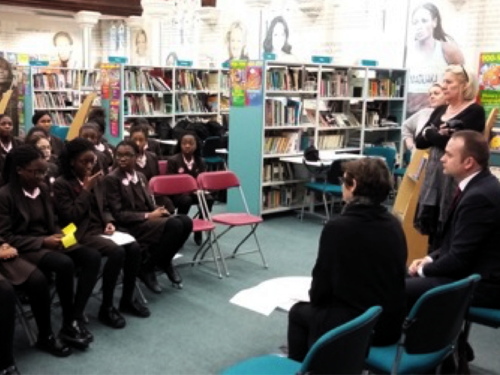 Schoolgirls monitor air pollution at Elephant & Castle