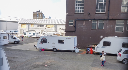 Travellers set up camp at former Branston pickle factory