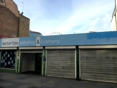 Waterloo Library: ‘meanwhile space opportunity’ in Lower Marsh