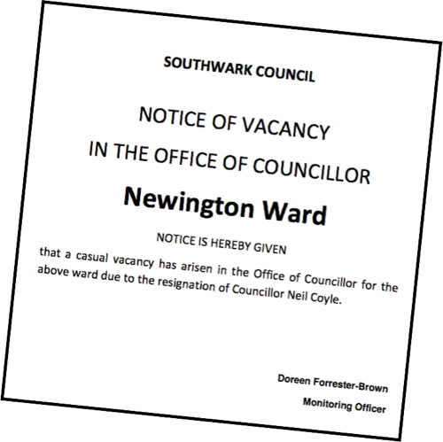 Neil Coyle MP resigns his Southwark Council seat