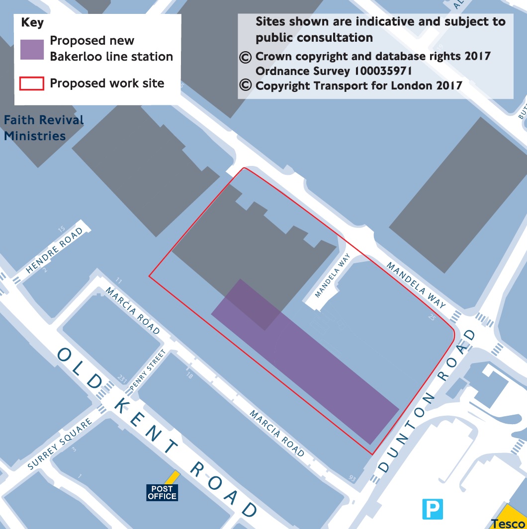 Where should SE1’s new Bakerloo line stations be located?