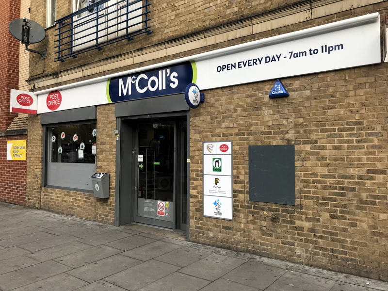 Great Dover Street Post Office closed as McColl’s shuts down