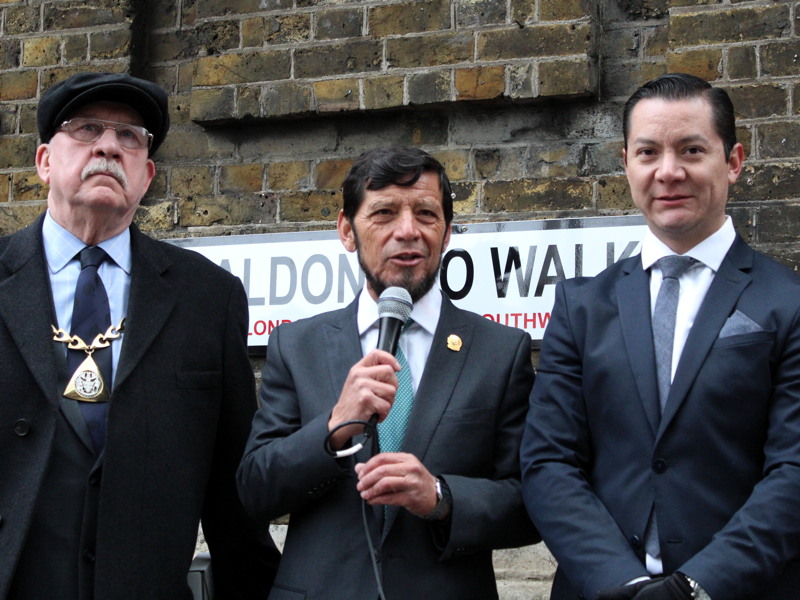 Maldonado Walk: alleyway renamed after Ecuadorian scientist