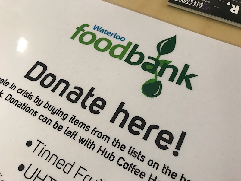 Waterloo Foodbank has provided 10,000 food parcels since 2012