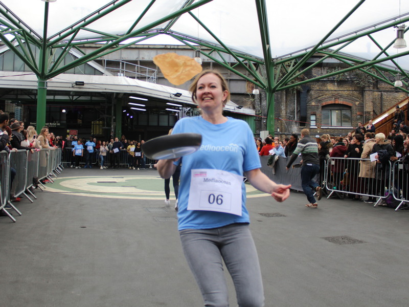 Team from Fitting Rooms gym wins Better Bankside pancake race
