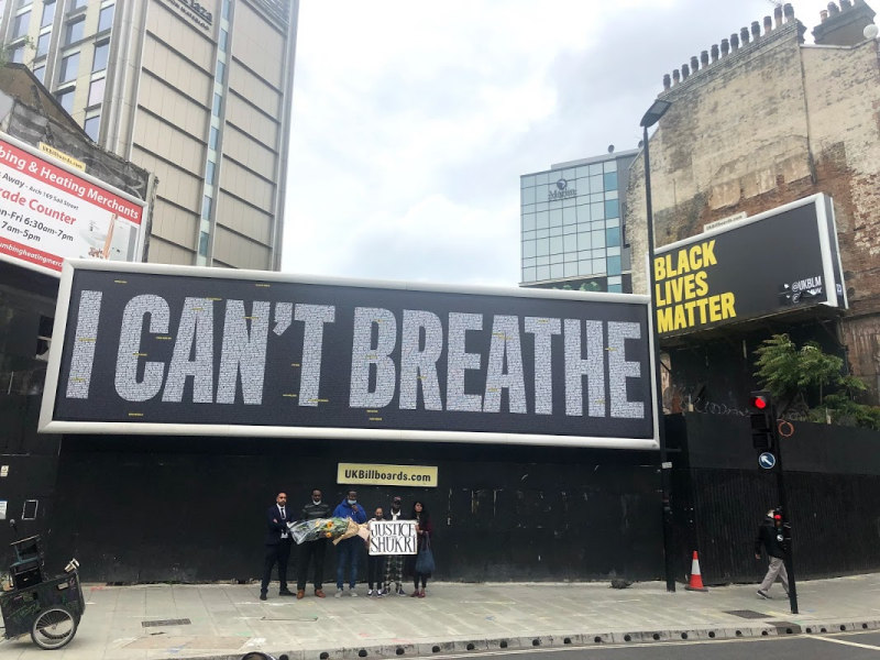 Black Lives Matter billboard unveiled at Lambeth North