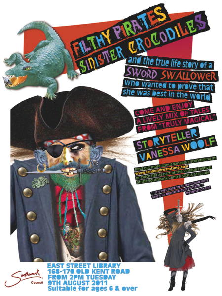Filthy Pirates, Sinister Crocodiles, Sword Swallowers at East Street Library