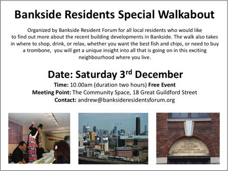 Bankside Residents' Special Walkabout at Bankside Community Space