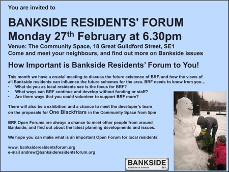 Bankside Residents' Forum at Bankside Community Space