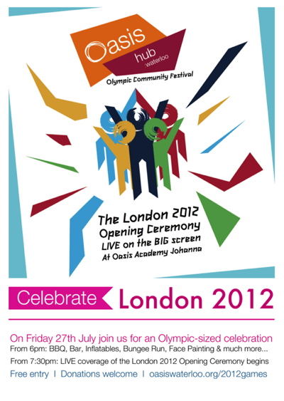 London 2012 Opening Ceremony Live on the Big Screen at Oasis Academy Johanna