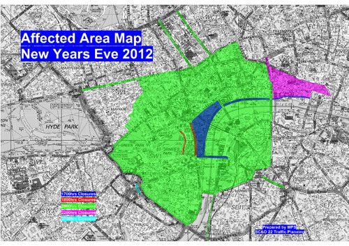 New Year Fireworks 2013 at London Eye