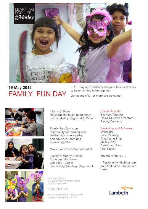 Family Fun Day at Morley College