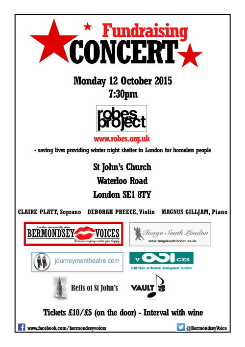 Fundraising Concert at St John's Waterloo