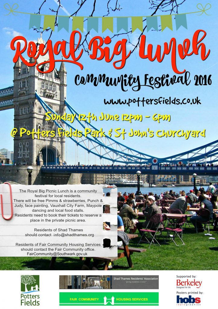 The Royal Big Lunch at Potters Fields Park