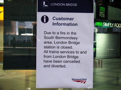 Poster at London Bridge Station