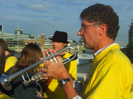 UBS Orchestra on the Millennium Bridge